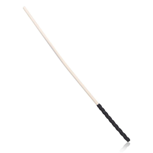 60CM Handmade Natural Rattan Horse Whip Bull Whip for Horse Training Round PU Leather Handle