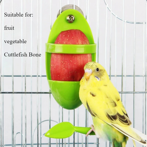 1pcs Bird Cuttlebone Holder Bird Cage Feeding Holder Vegetable Fruits Cuttlebone Holder for Parrot Budgies Parakeet Cockatiel