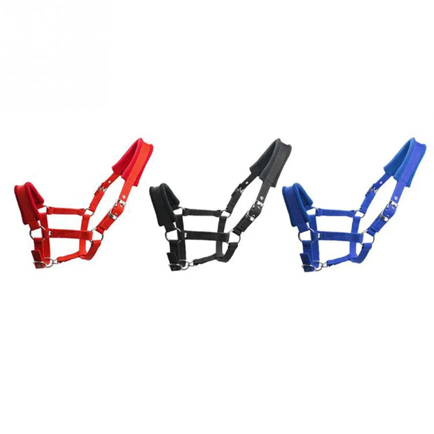 Soft Padded Pony Horse Halter Bridle Headstall Head Collar Horse Riding Stable Horse Bridle Headstall Accessories Western