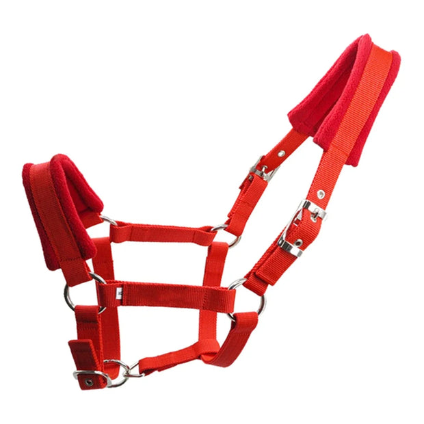 Soft Padded Pony Horse Halter Bridle Headstall Head Collar Horse Riding Stable Horse Bridle Headstall Accessories Western