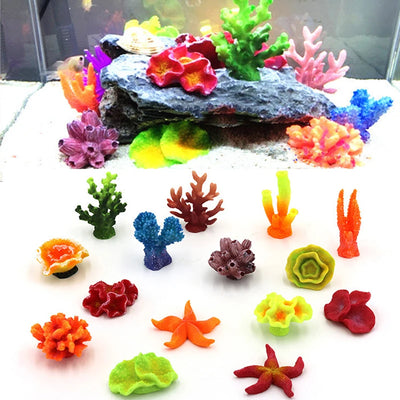 1Pcs Mini Resin Fish Tank Accessories Aquarium Plants Decoration Artificial Coral Cute Colorful Coral Fish Aquatic Ornament