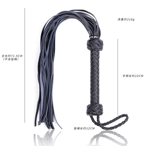71CM Genuine Leather Tassel Horse Whip With Handle Equestrian Whips Teaching Training Riding Whips